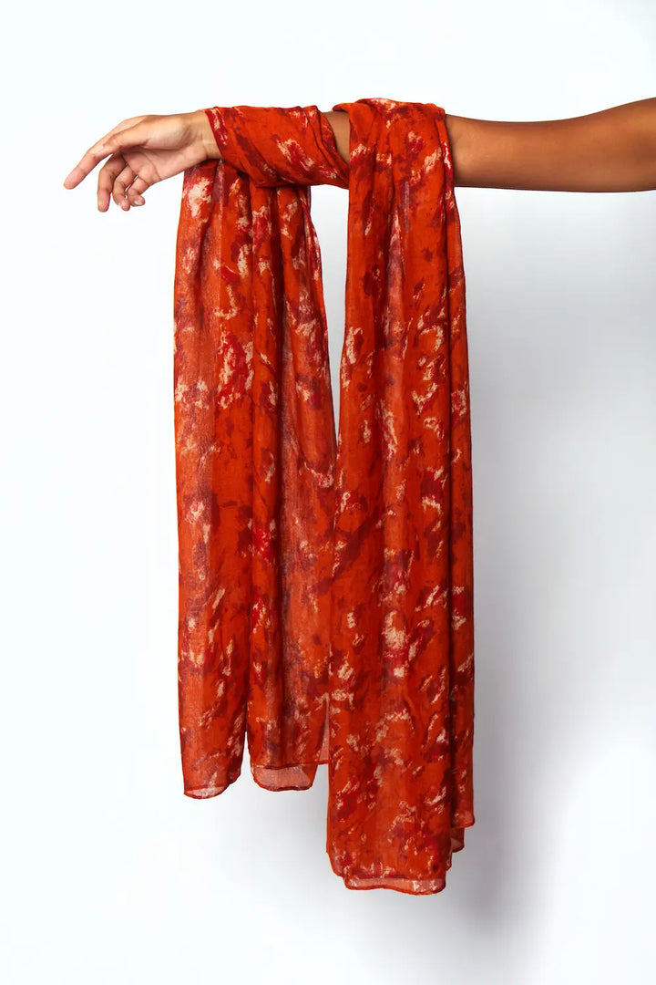 Bamboo Scarf-Matera Scarves Burnt Orange - BELLISIMA HANDBAGS USA