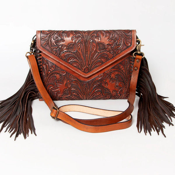 Cowhide Envelope Fringed Crossbody | Sample Sale