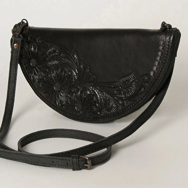 Western Leather Fan-Shaped Crossbody | Last Bag Sample