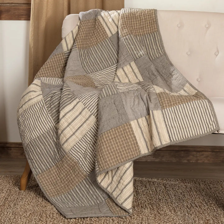 Country Block Quilted Throw Blanket - BELLISIMA HANDBAGS USA