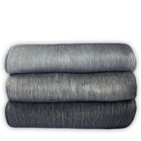 Alpaca Wool Throw Blanket-Gray