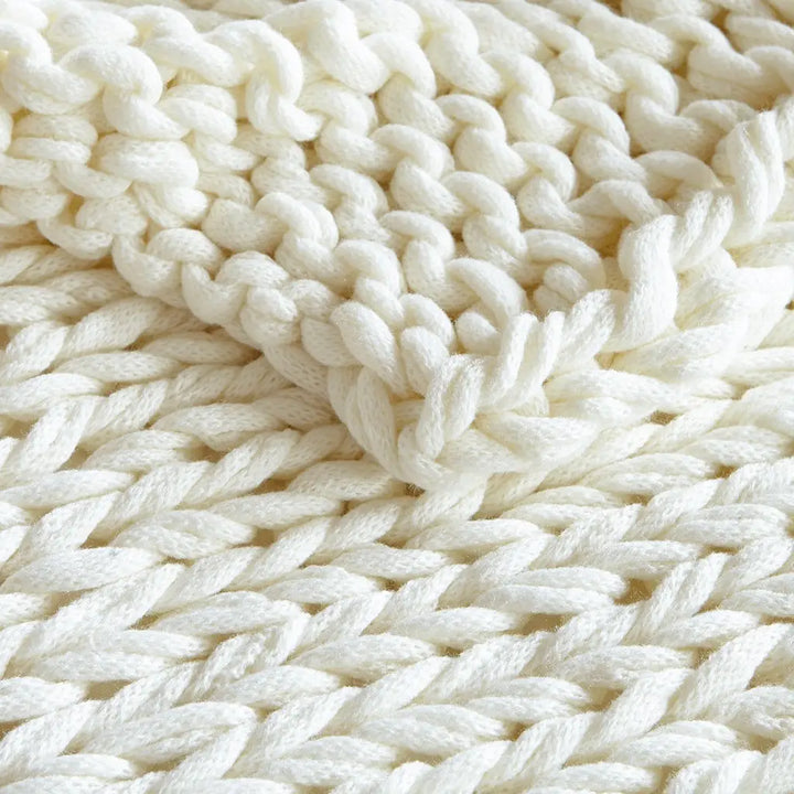 Chenille Chunky Knit Throw Blanket - BELLISIMA HANDBAGS USA