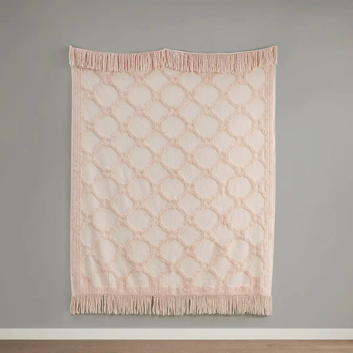 Cotton Fringed Throw Blanket - BELLISIMA HANDBAGS USA