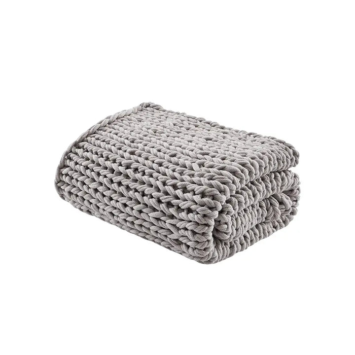 Chenille Chunky Knit Throw Blanket - BELLISIMA HANDBAGS USA