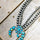 Squash Blossom Turquoise Stone Necklace