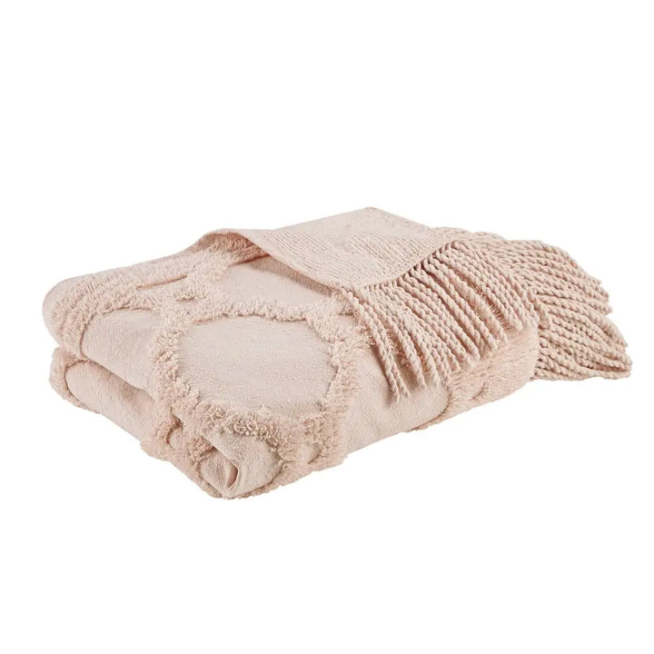 Cotton Fringed Throw Blanket - BELLISIMA HANDBAGS USA