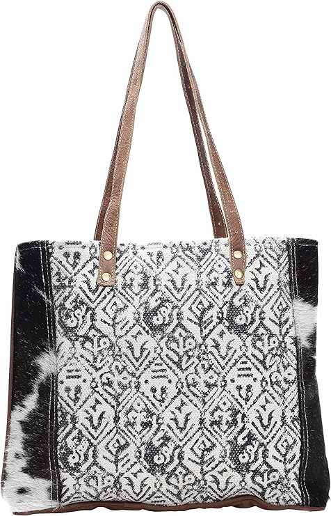 Cotton & Cowhide Leather & Canvas Tote