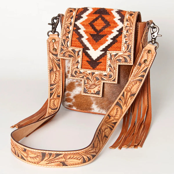 Tooled Leather Shoulder Bag