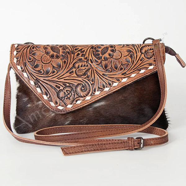 Tooled Leather Clutch Crossbody