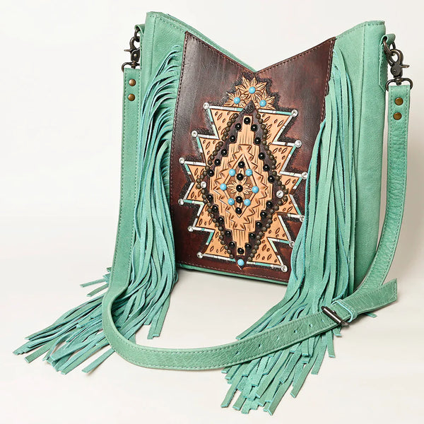 Leather Concealed Carry Fringe Crossbody