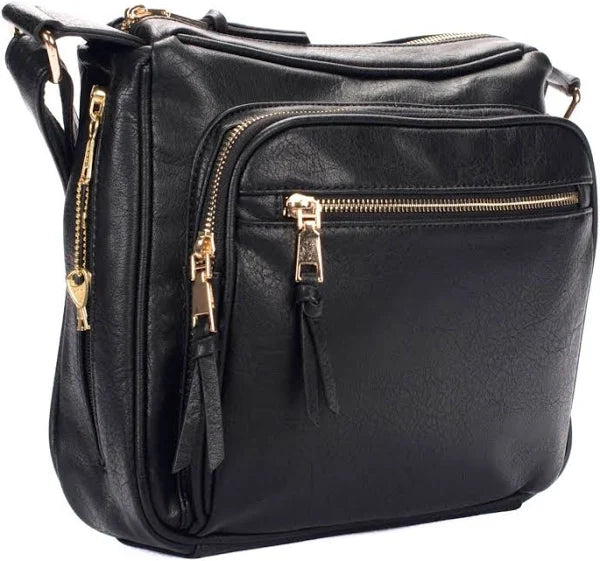 Side View of Faux Leather Western Crossbody Close-Up – Jessie James Bag