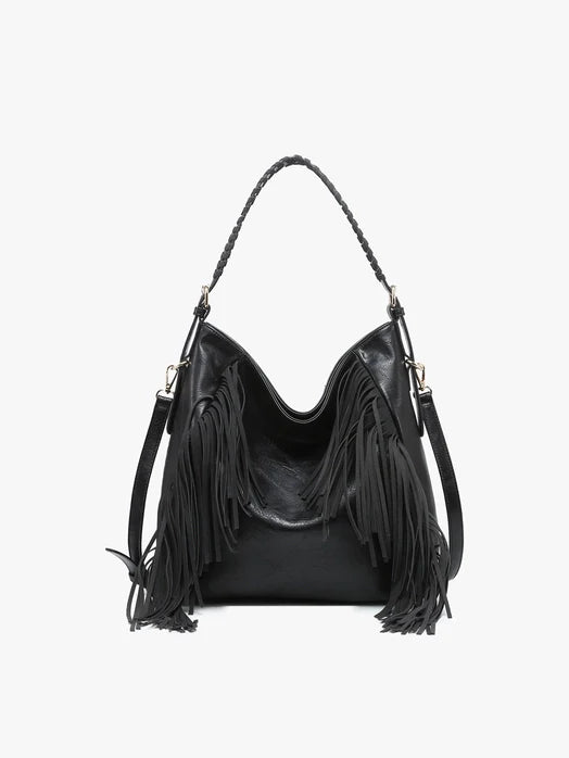 Sav Fringe Hobo Crossbody