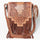 Western Tooled Leather Fringed Crossbody Bag