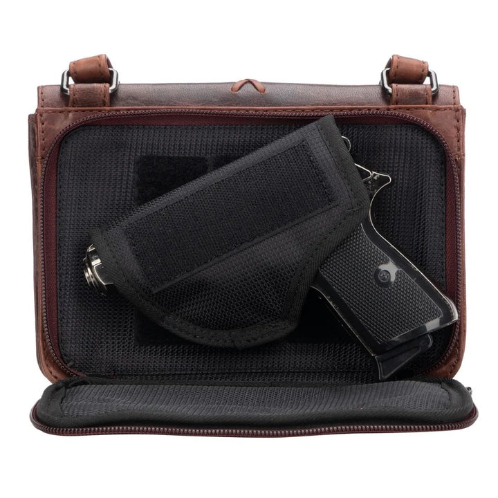 Lady Conceal Concealed Carry Zippered Compartment with Holster Close-Up 