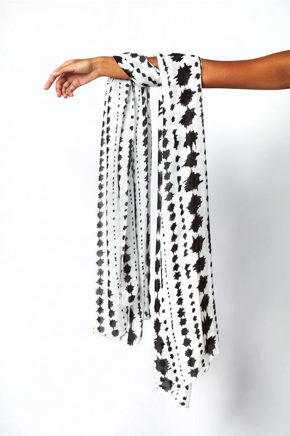 Bamboo Scarf-Bamboo Monochrome - BELLISIMA HANDBAGS USA