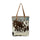 Myra Leather & Canvas Tote Shoulder Bag