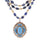Concho Denim Blue Lapis Golden Statement Necklace