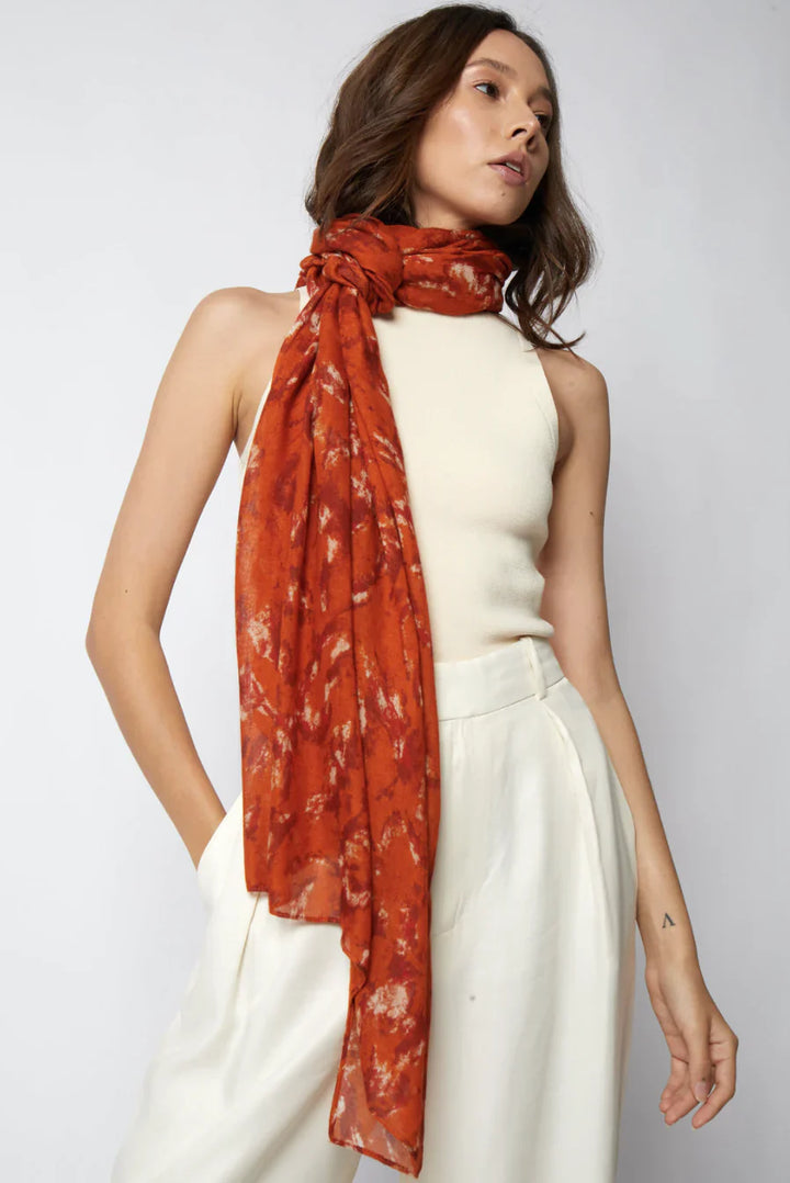 Bamboo Scarf-Matera Scarves Burnt Orange - BELLISIMA HANDBAGS USA