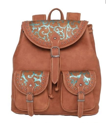 Concealed Carry Brown Backpack