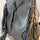 Calin Convertible Fringed Zippered Front Backpack Gray