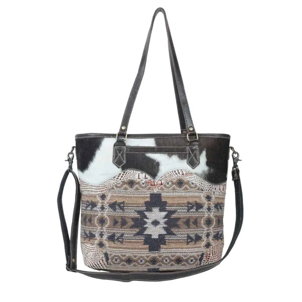 Panacea Leather & Canvas Tote Shoulder Bag