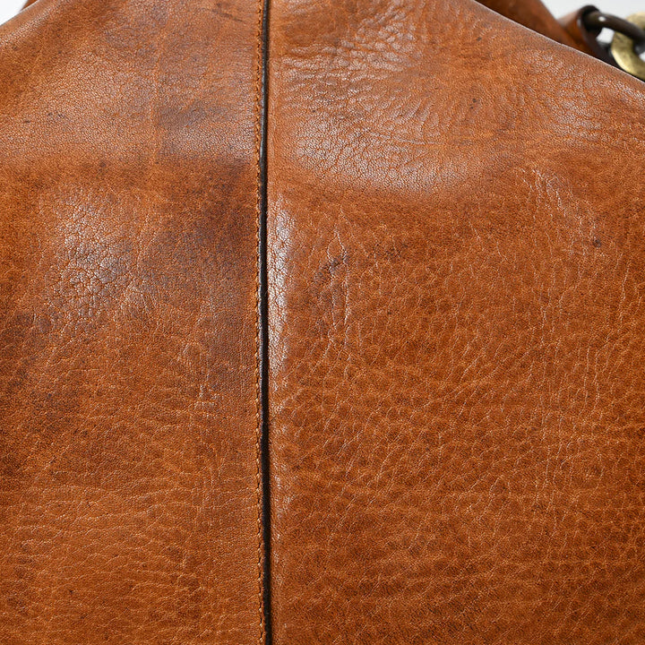 Close-Up of SWC194TAN Spaghetti Western bag with zippered compartments and full lining for everyday organization.