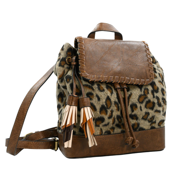 Kourtney Woven Cheetah Backpack